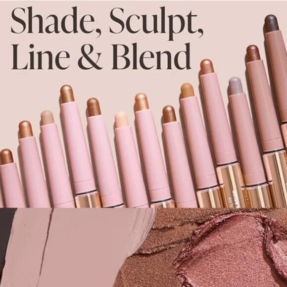 Mally Beauty Evercolor* Split Shadow Stick Trio (Blushing, Golden, Cinnamon) NIB - Picture 11 of 16